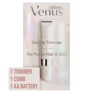 Gillette Venus Pubic Hair Skin Gentle White Trimmer + 1 Attachment Comb 2 Pack